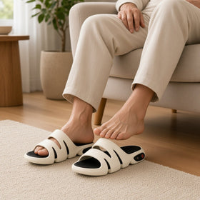 Senior recovering — tired feet in Zora Slides